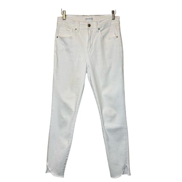 Good American Women’s Good Legs Crop Skinny Raw Hem Denim Jeans White Size 10/30 - Picture 1 of 10